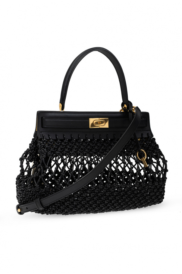 【関税&送料込】Tory Burch Borsa In Pelle SchaferandweinerShops AG - 'Lee Radziwill Small' woven
